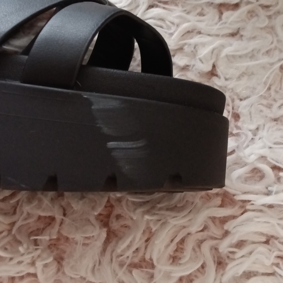 Soda black chunky heel sandals - Picture 8 of 8